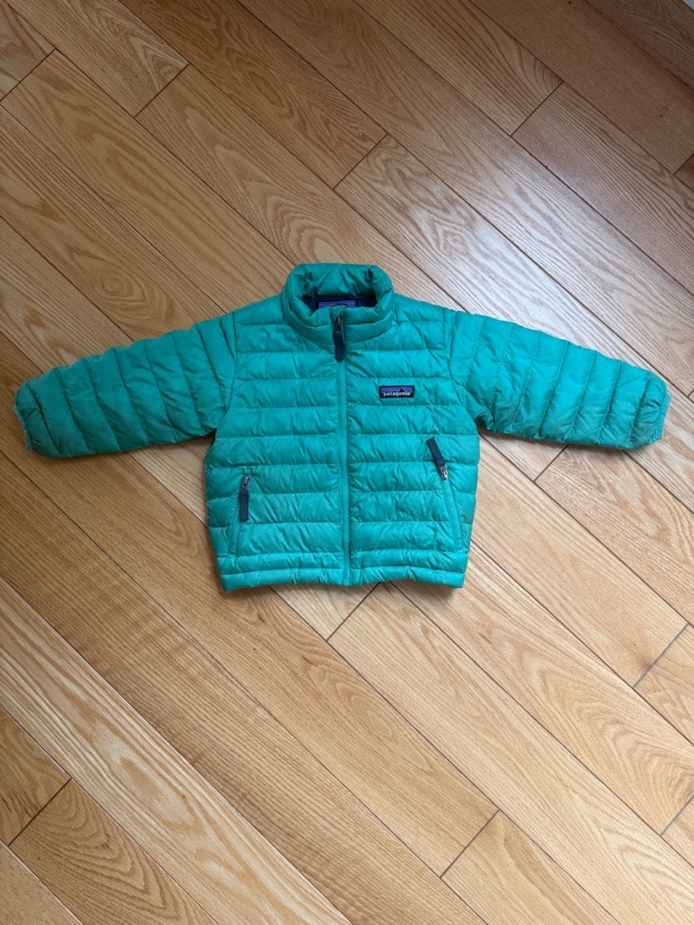 Patagonia Teal Quilted Down Jacket - Toddler